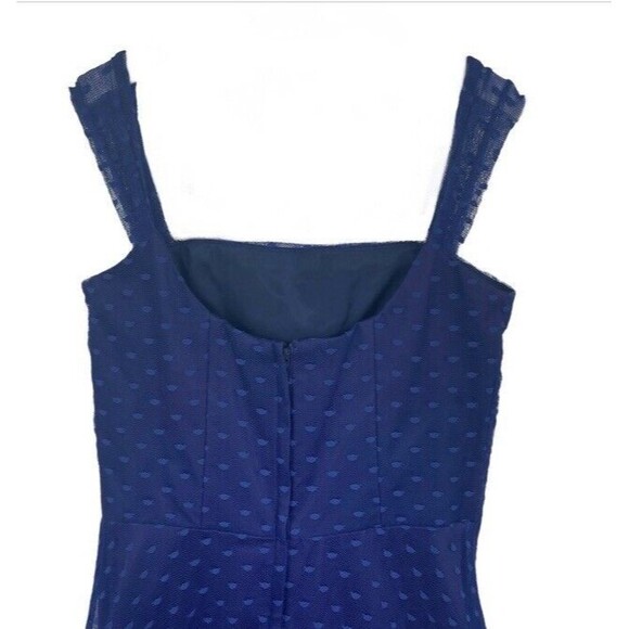 Jessica McClintock Bridal Vintage Retro Tulle Polka Dot Fit & Flare Dress 50s 8 - Picture 5 of 11